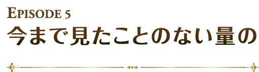 今まで見たことのない量の